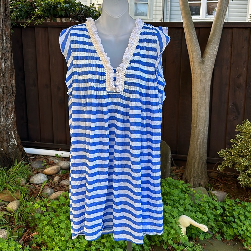 Jude Connally Larissa Dress - Stripe Periwinkle